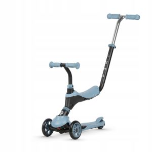 Qplay Hulajnoga Sema 3w1 Niebieska Trójkołowa Dla Dzieci Regulowana Rączka